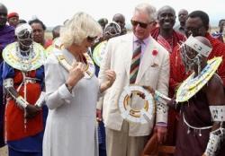 Принц Чарльз на зустрічі з племенем масаї
